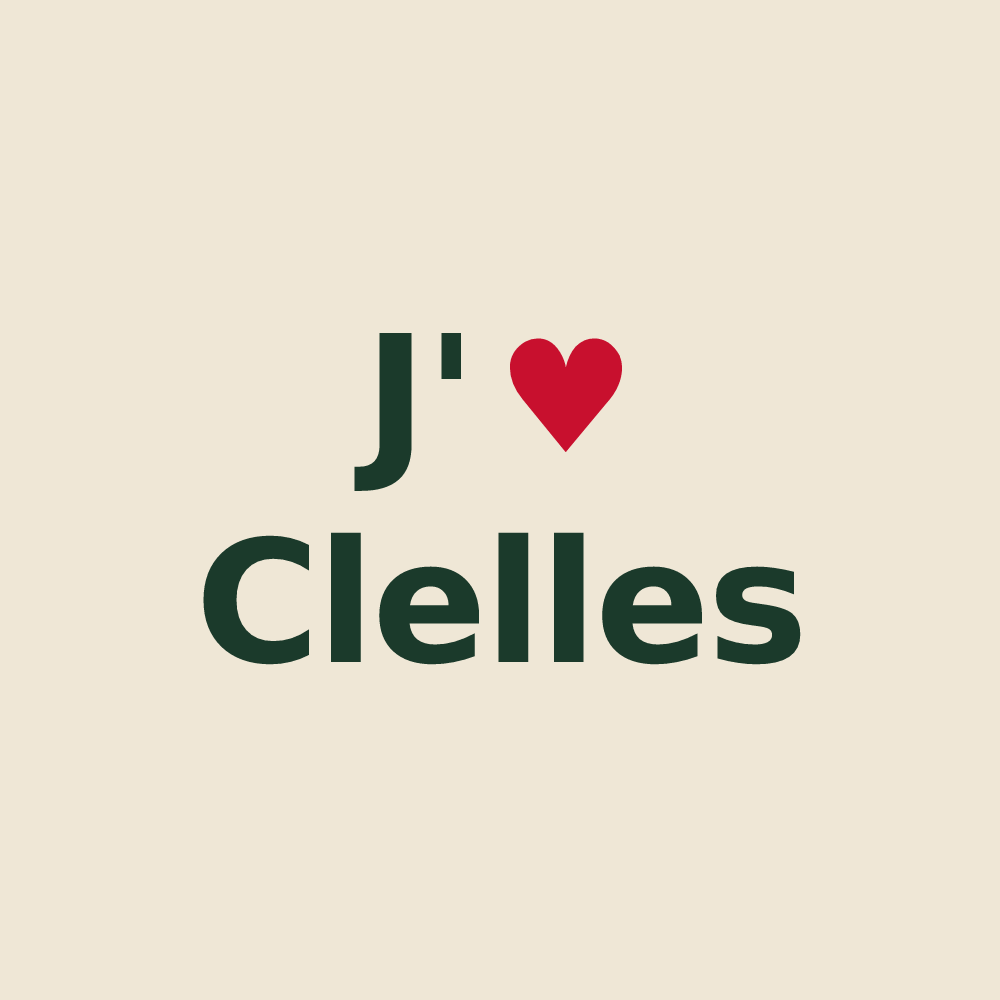 Tote bag personnalisé Clelles — design J'aime Clelles