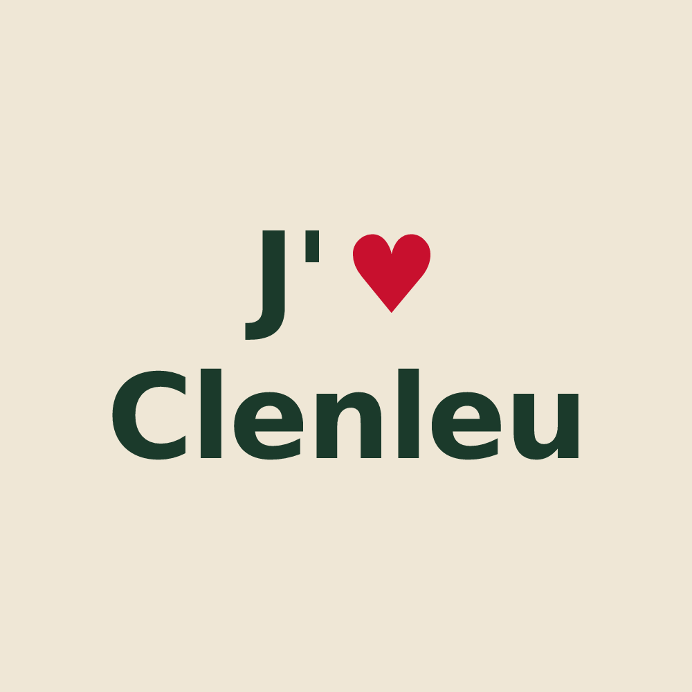 Tote bag personnalisé Clenleu — design J'aime Clenleu