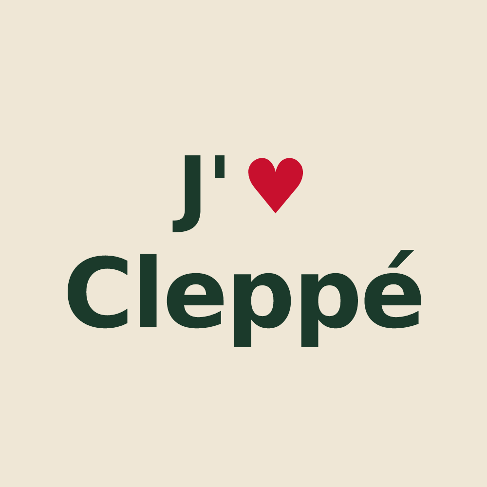 Tote bag personnalisé Cleppé — design J'aime Cleppé