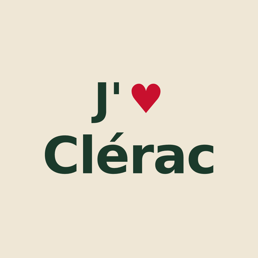 Tote bag personnalisé Clérac — design J'aime Clérac