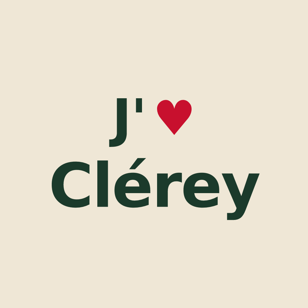Tote bag personnalisé Clérey — design J'aime Clérey