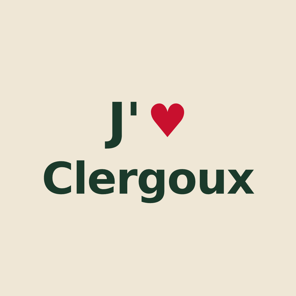 Tote bag personnalisé Clergoux — design J'aime Clergoux