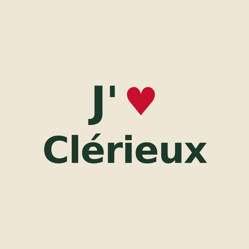 Tote bag personnalisé Clérieux — design J'aime Clérieux