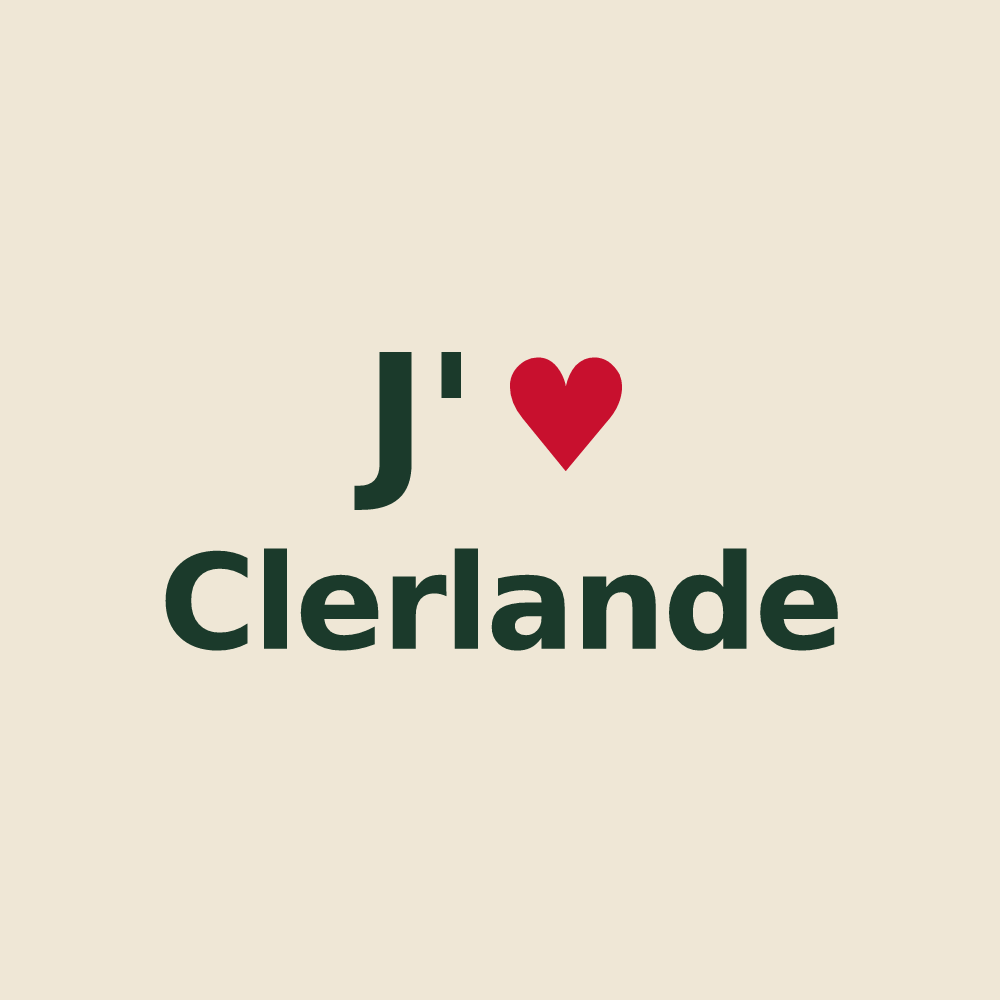 Tote bag personnalisé Clerlande — design J'aime Clerlande