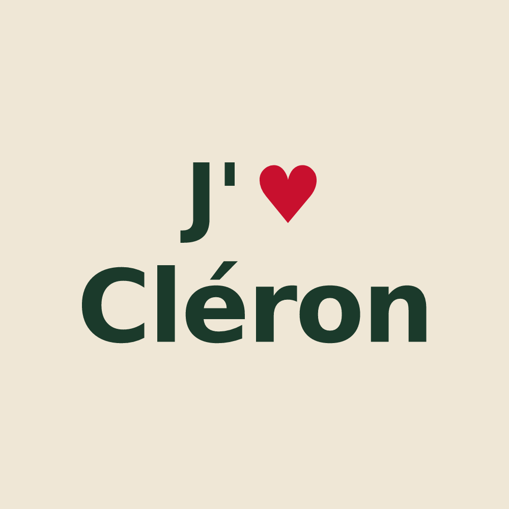 Tote bag personnalisé Cléron — design J'aime Cléron