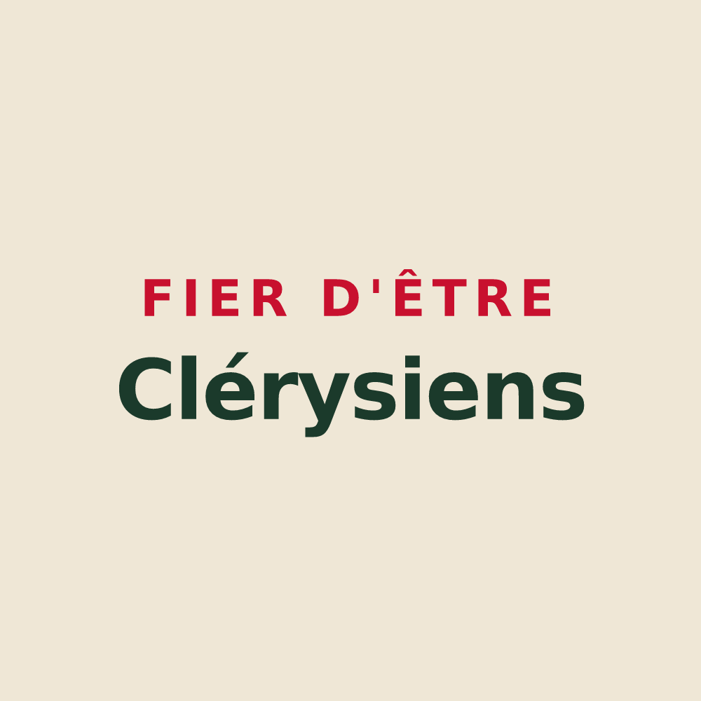 Tote bag « Fier d'être Clérysiens » — design pour Cléry-en-Vexin