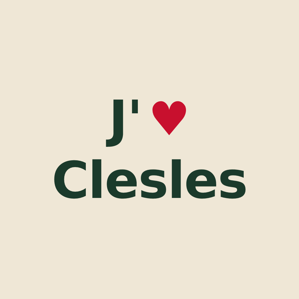 Tote bag personnalisé Clesles — design J'aime Clesles