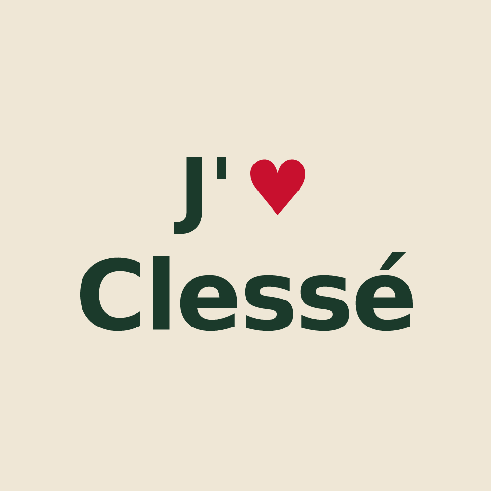 Tote bag personnalisé Clessé — design J'aime Clessé