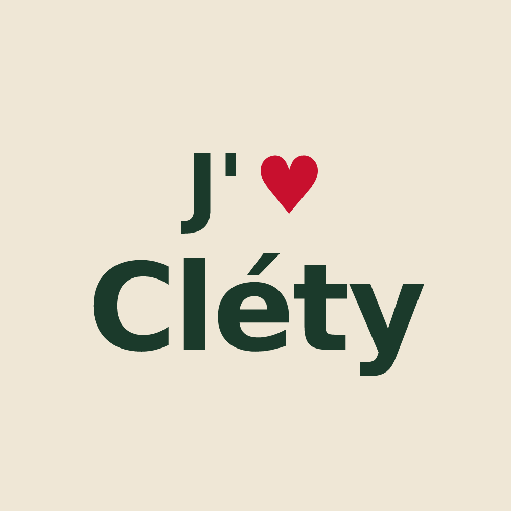 Tote bag personnalisé Cléty — design J'aime Cléty