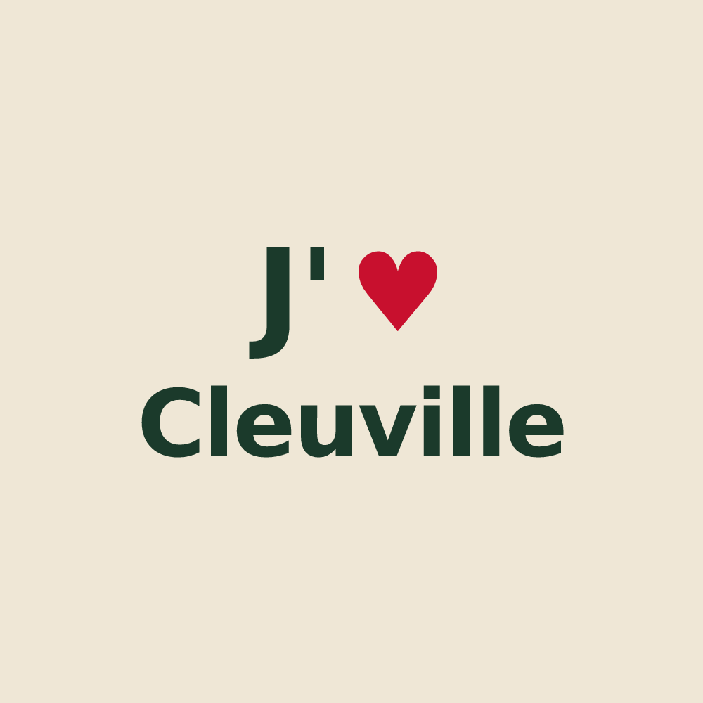 Tote bag personnalisé Cleuville — design J'aime Cleuville