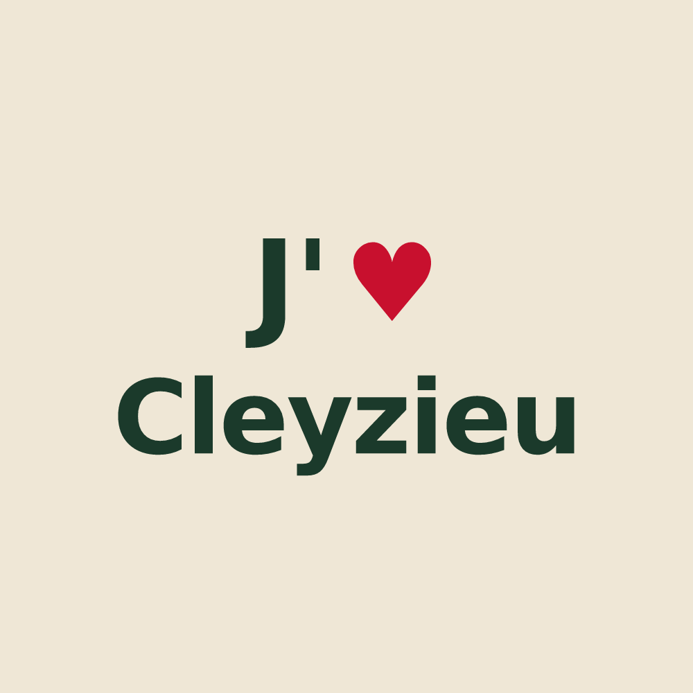 Tote bag personnalisé Cleyzieu — design J'aime Cleyzieu