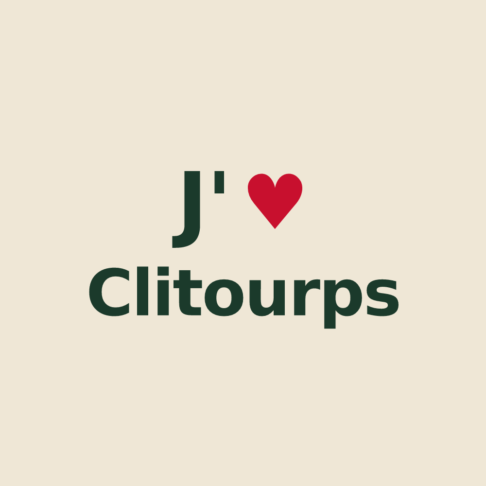 Tote bag personnalisé Clitourps — design J'aime Clitourps
