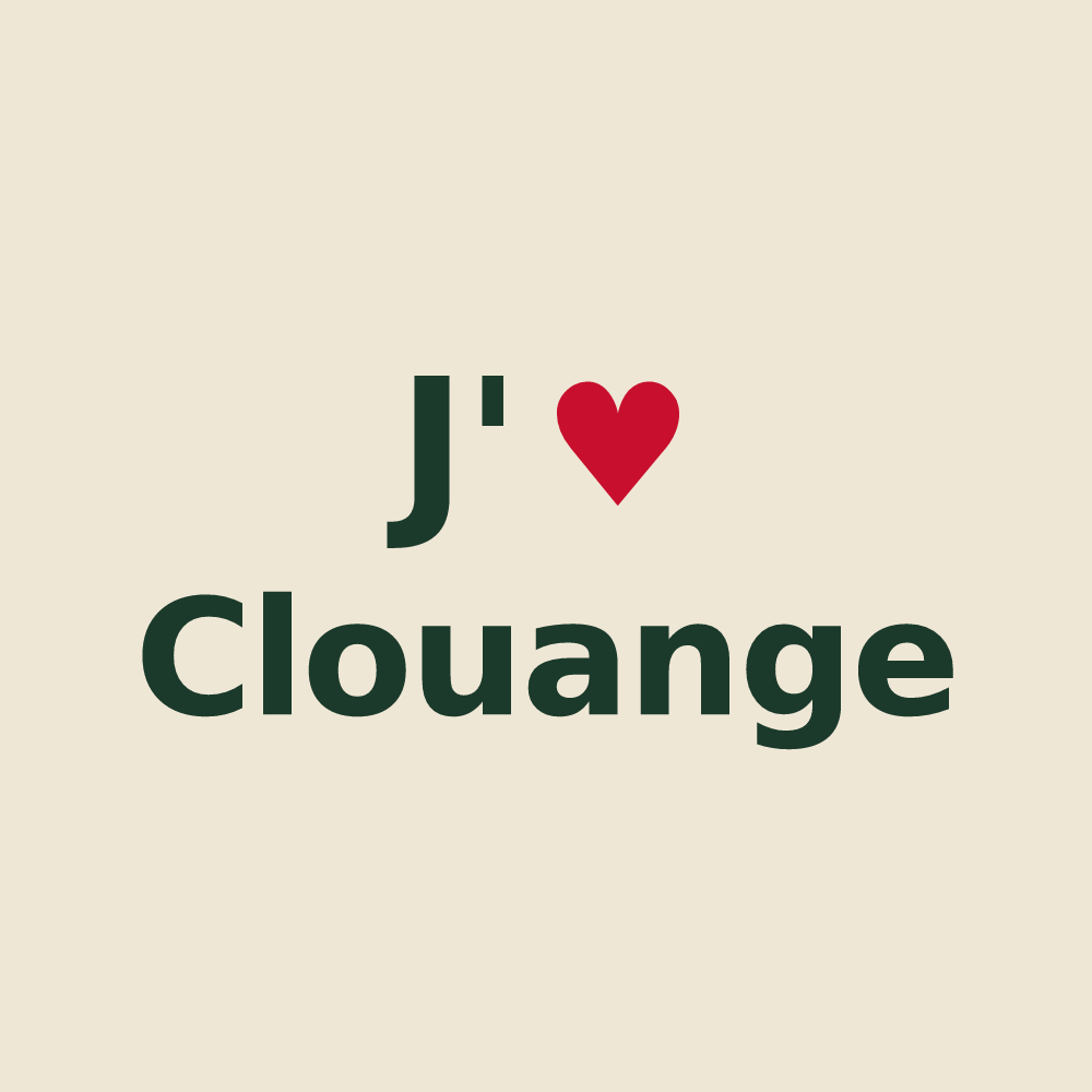 Tote bag personnalisé Clouange — design J'aime Clouange