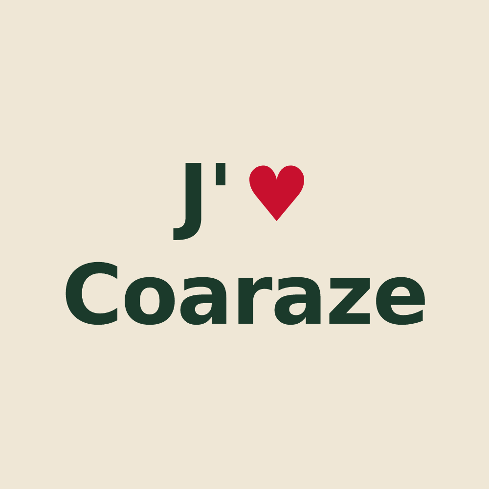 Tote bag personnalisé Coaraze — design J'aime Coaraze