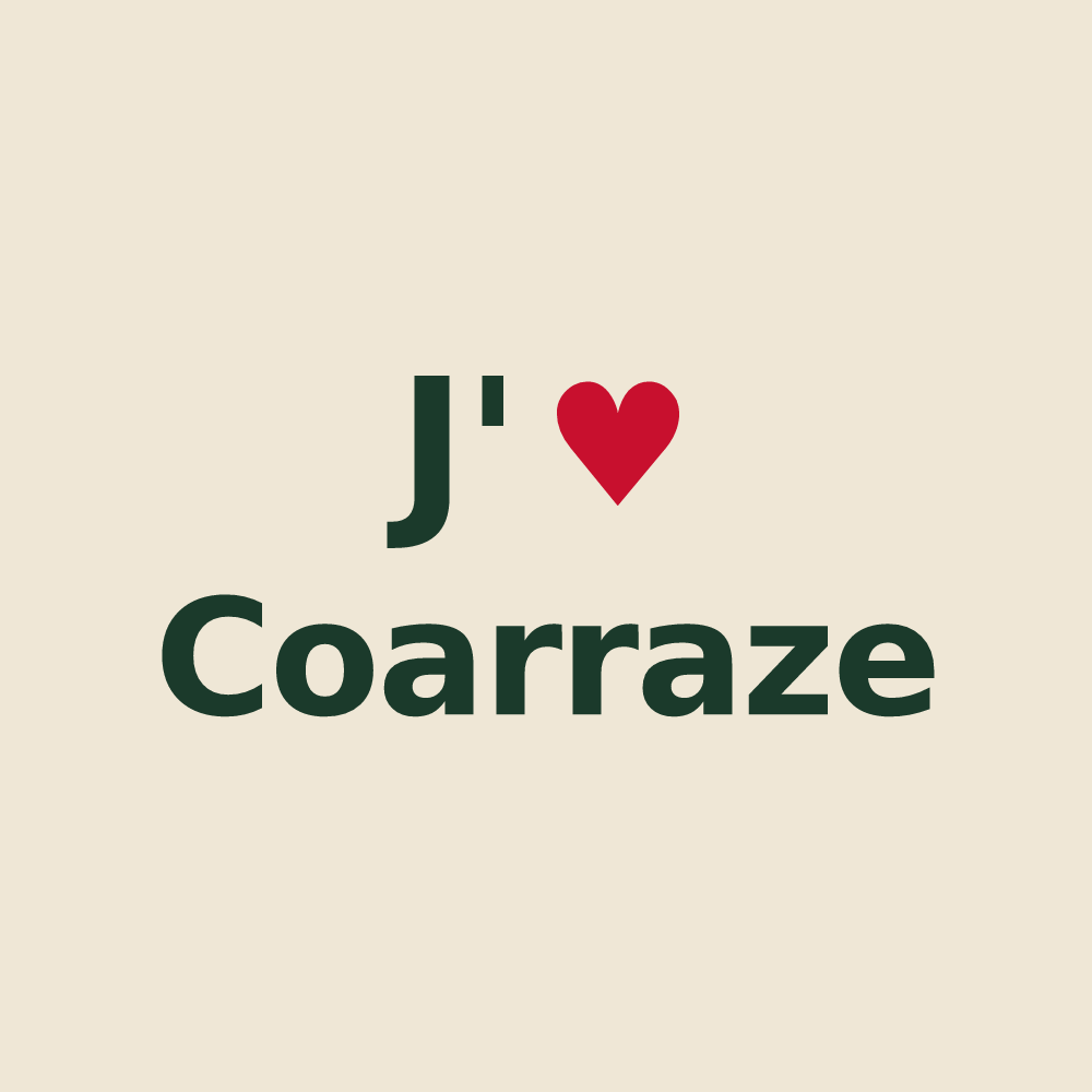 Tote bag personnalisé Coarraze — design J'aime Coarraze
