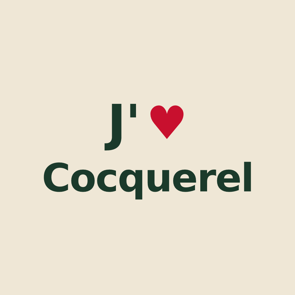 Tote bag personnalisé Cocquerel — design J'aime Cocquerel