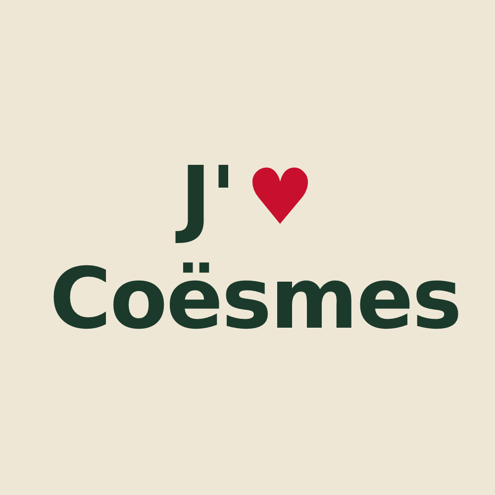 Tote bag personnalisé Coësmes — design J'aime Coësmes