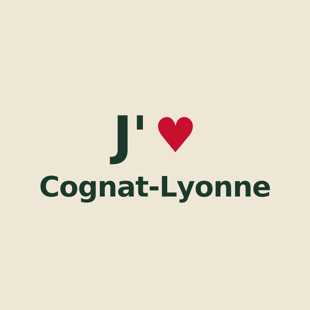 Tote bag personnalisé Cognat-Lyonne — design J'aime Cognat-Lyonne