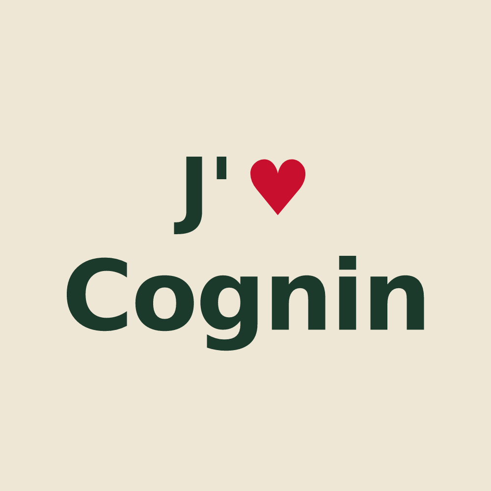 Tote bag personnalisé Cognin — design J'aime Cognin