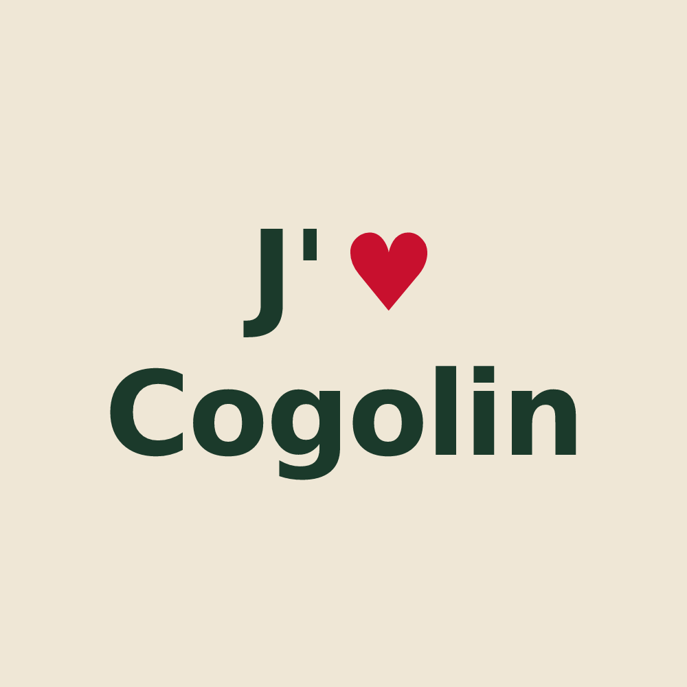 Tote bag personnalisé Cogolin — design J'aime Cogolin
