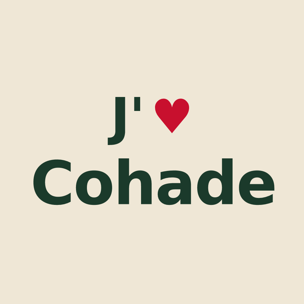 Tote bag personnalisé Cohade — design J'aime Cohade