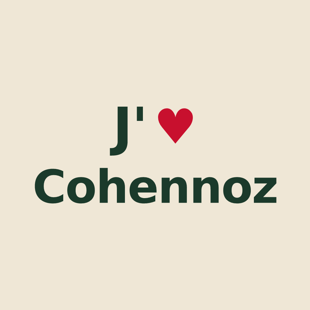 Tote bag personnalisé Cohennoz — design J'aime Cohennoz