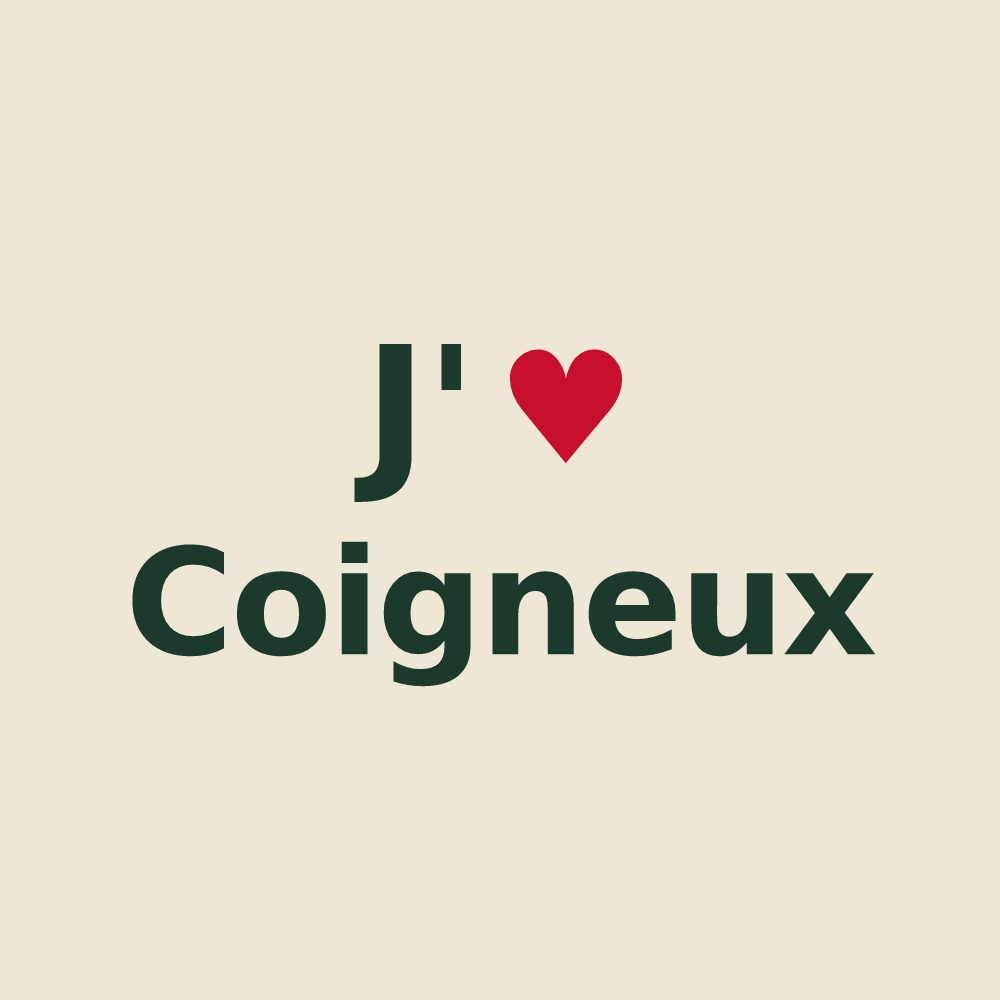 Tote bag personnalisé Coigneux — design J'aime Coigneux