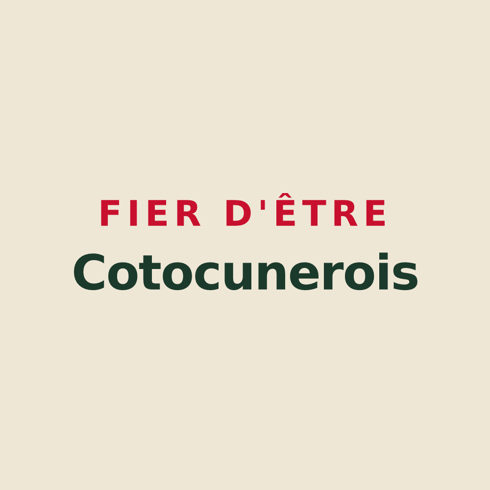 Tote bag « Fier d'être Cotocunerois » — design pour Coin-lès-Cuvry