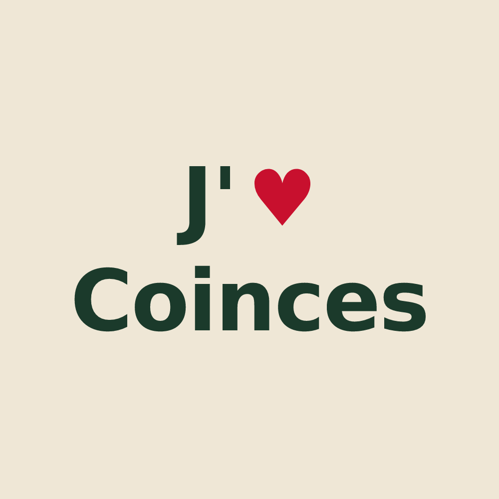 Tote bag personnalisé Coinces — design J'aime Coinces