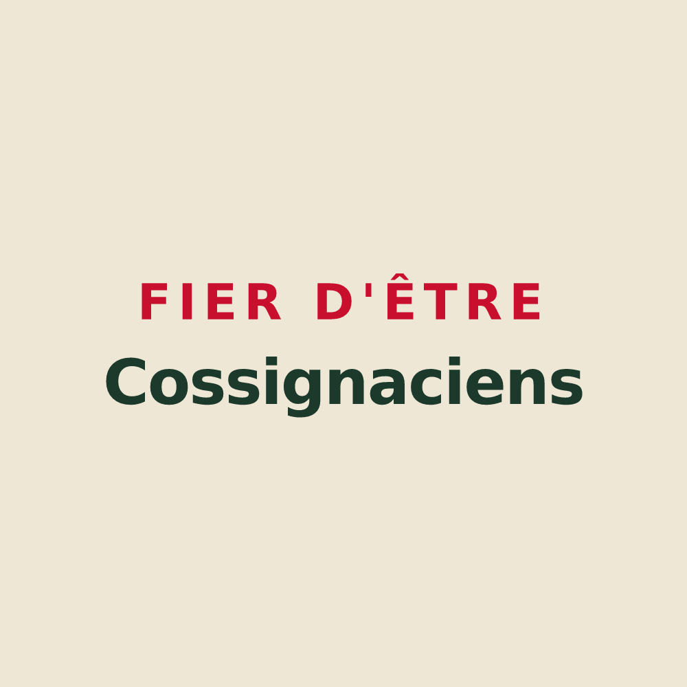 Tote bag « Fier d'être Cossignaciens » — design pour Coincy