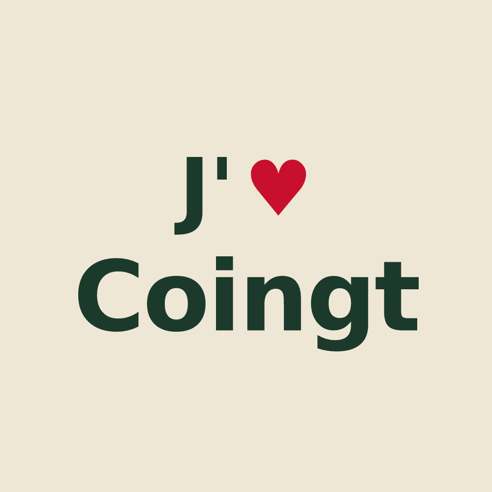 Tote bag personnalisé Coingt — design J'aime Coingt