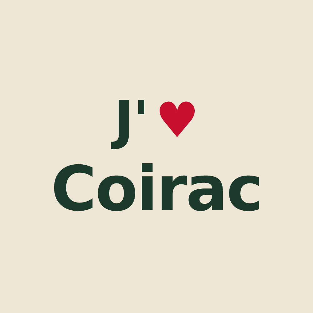 Tote bag personnalisé Coirac — design J'aime Coirac