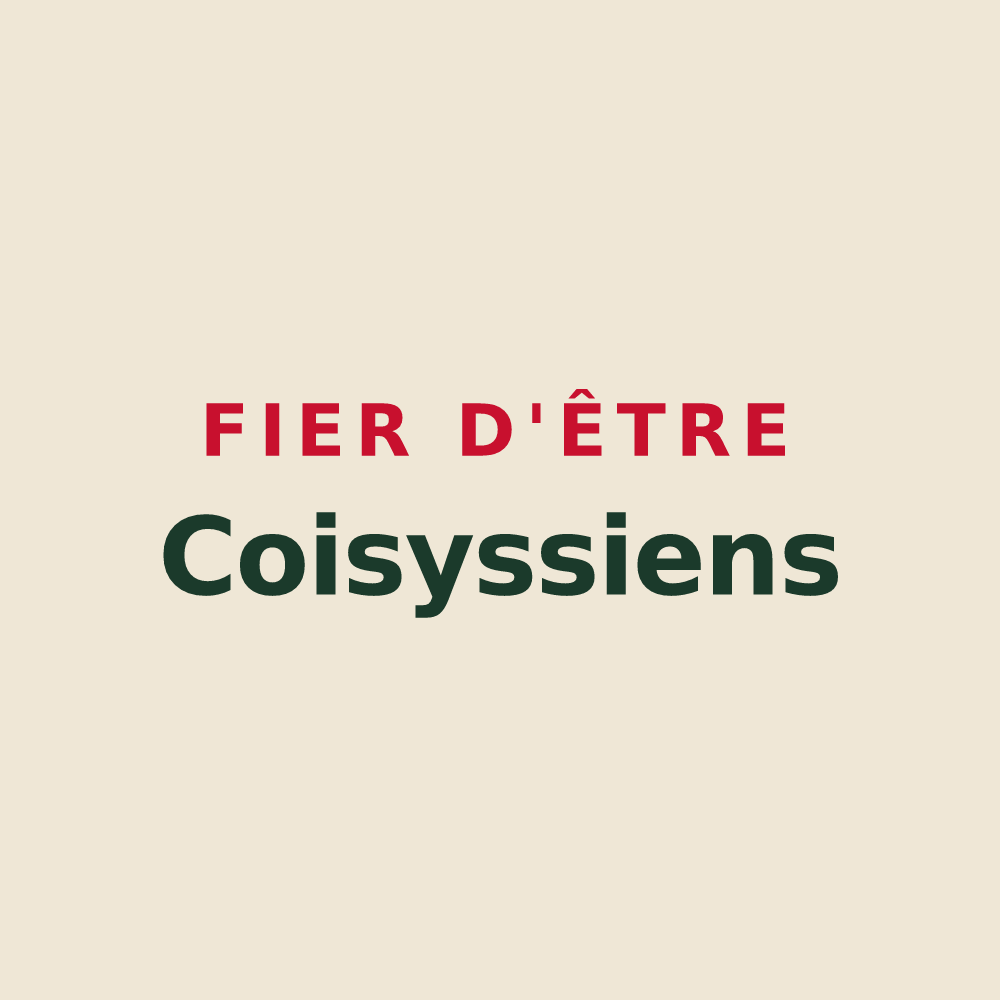 Tote bag « Fier d'être Coisyssiens » — design pour Coisy