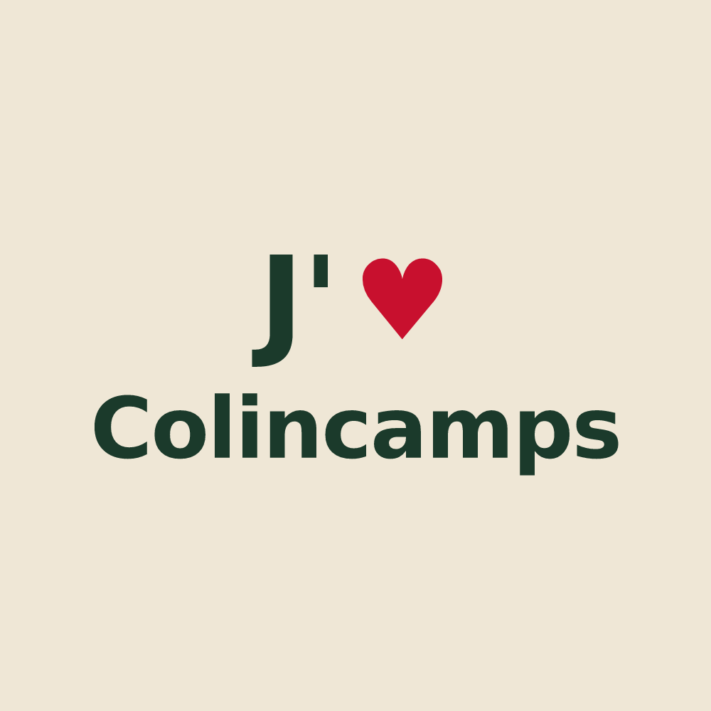 Tote bag personnalisé Colincamps — design J'aime Colincamps