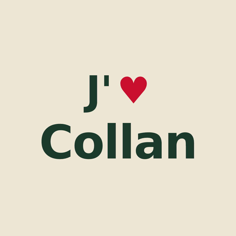 Tote bag personnalisé Collan — design J'aime Collan