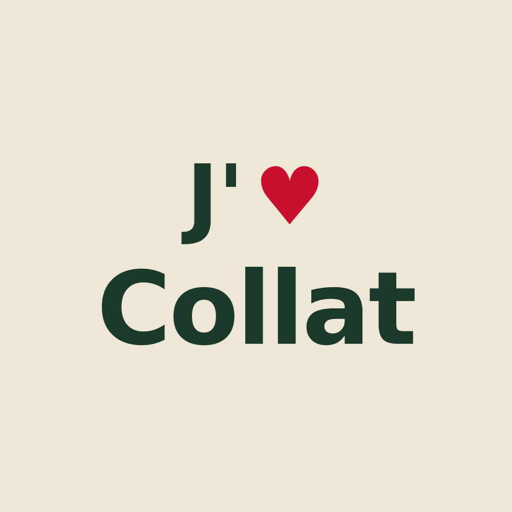 Tote bag personnalisé Collat — design J'aime Collat
