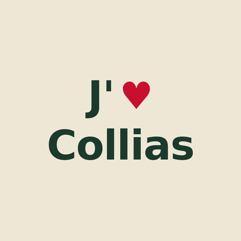 Tote bag personnalisé Collias — design J'aime Collias