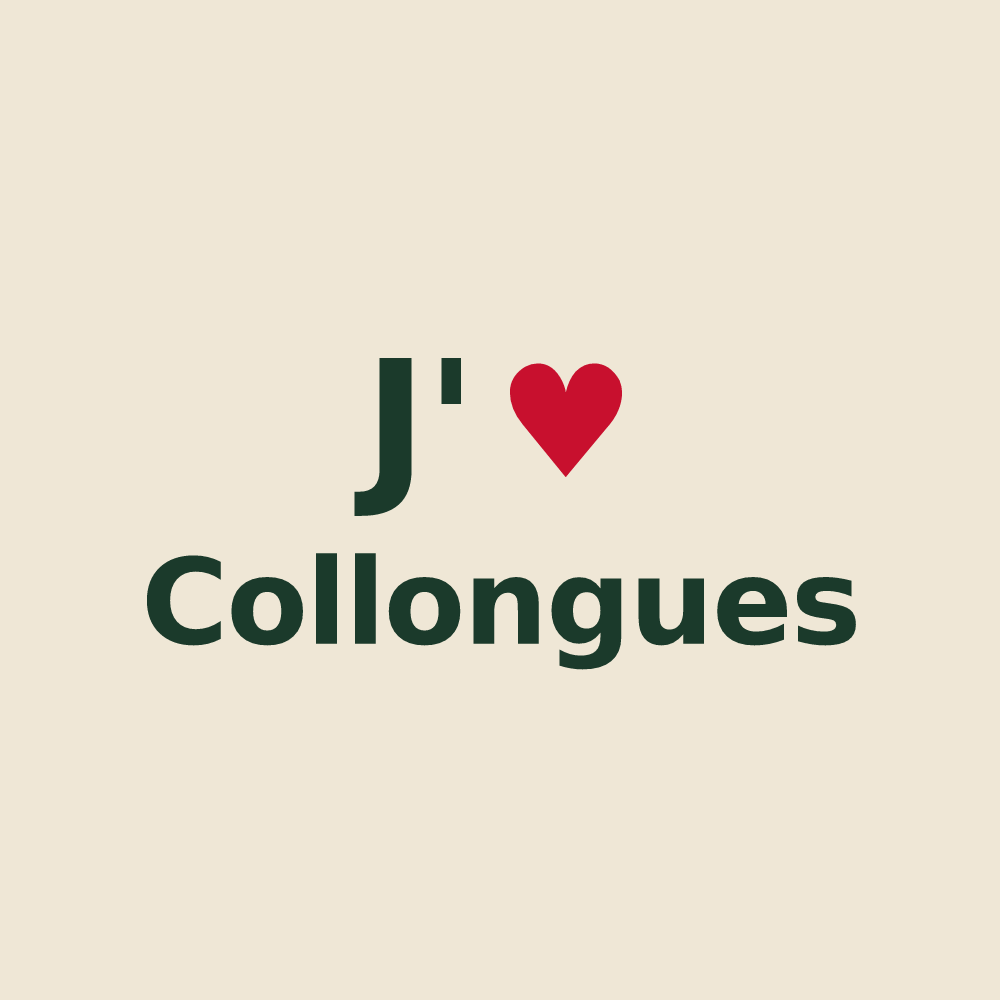 Tote bag personnalisé Collongues — design J'aime Collongues