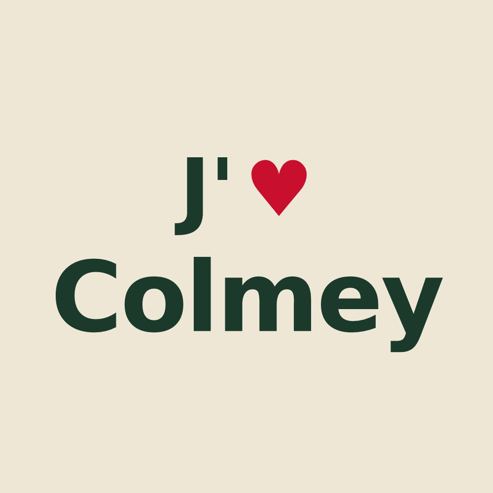 Tote bag personnalisé Colmey — design J'aime Colmey