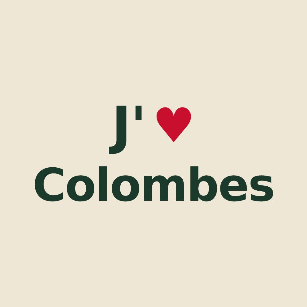 Tote bag personnalisé Colombes — design J'aime Colombes