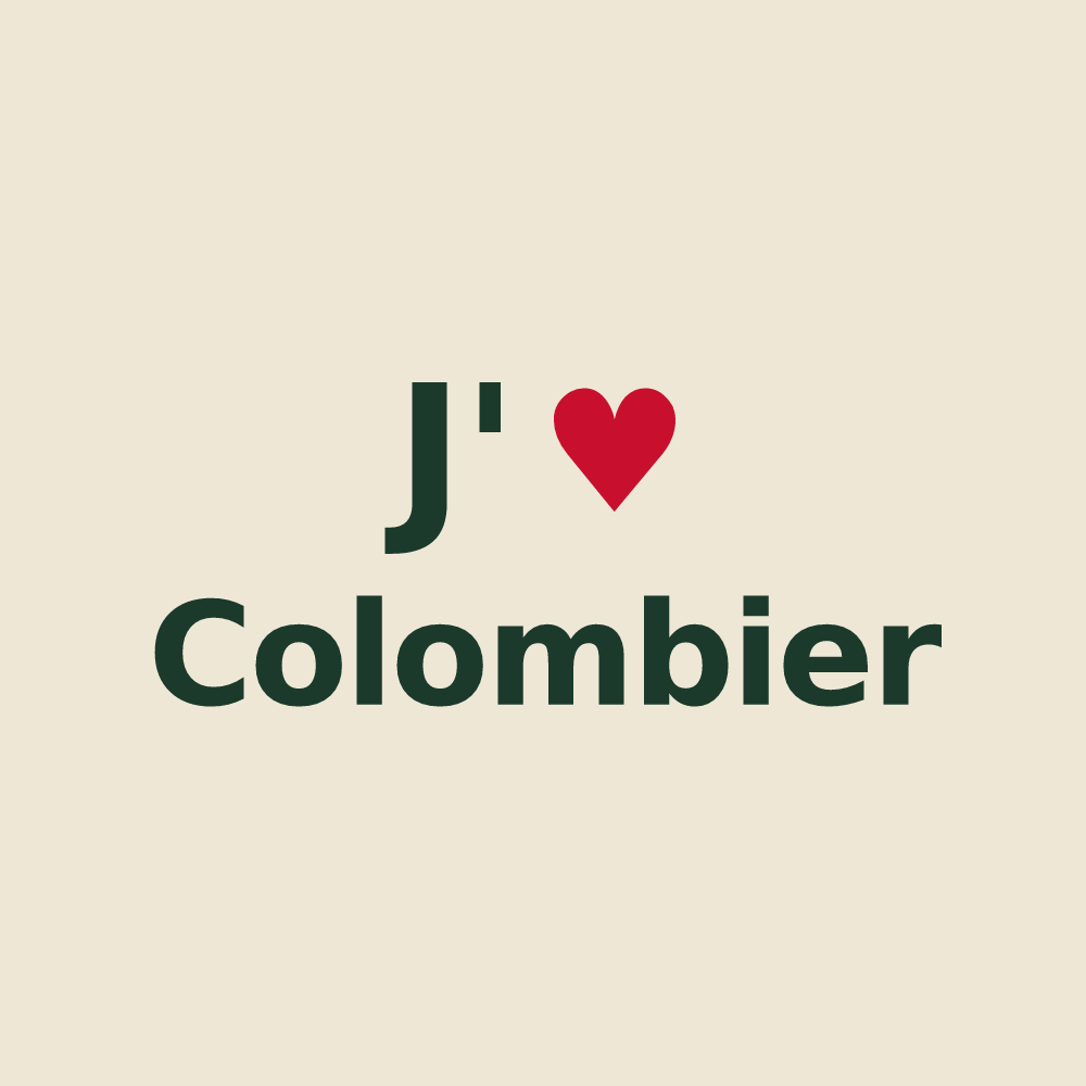 Tote bag personnalisé Colombier — design J'aime Colombier