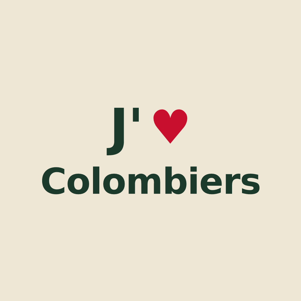Tote bag personnalisé Colombiers — design J'aime Colombiers