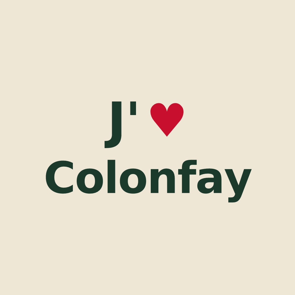 Tote bag personnalisé Colonfay — design J'aime Colonfay