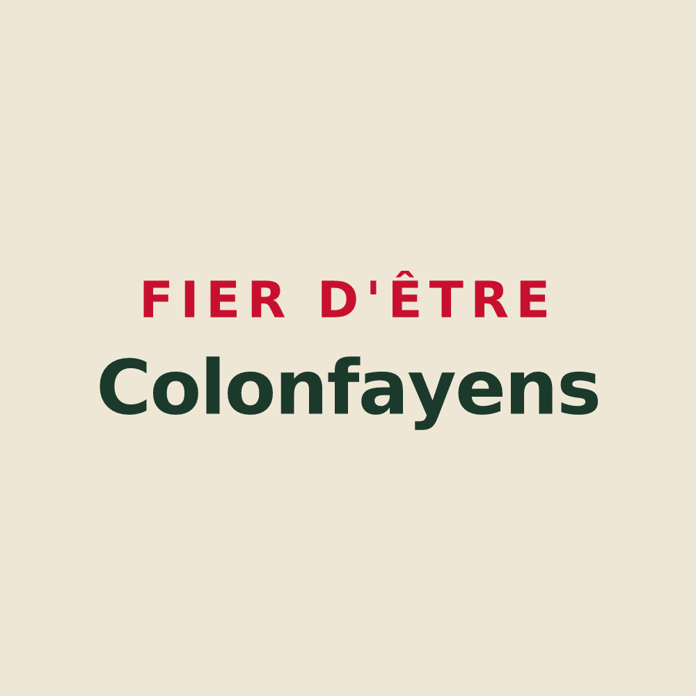 Tote bag « Fier d'être Colonfayens » — design pour Colonfay