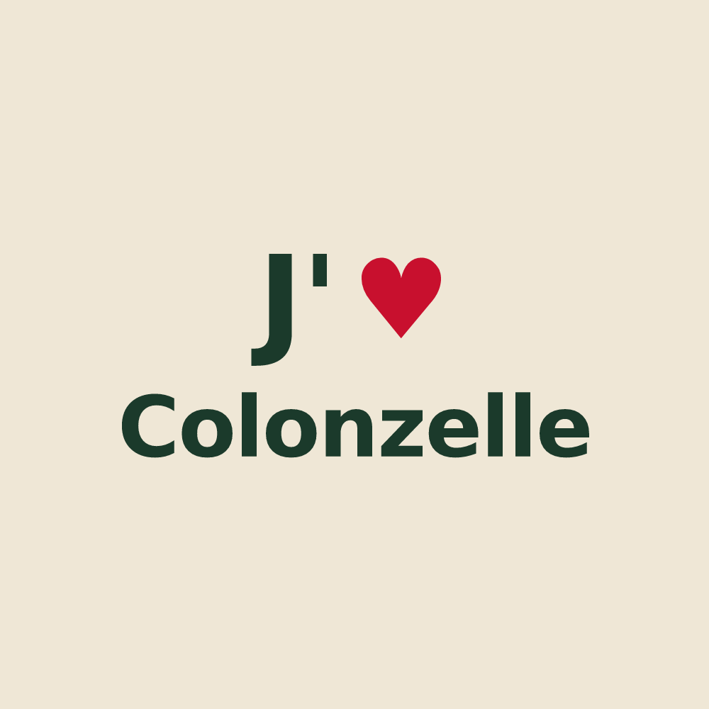 Tote bag personnalisé Colonzelle — design J'aime Colonzelle