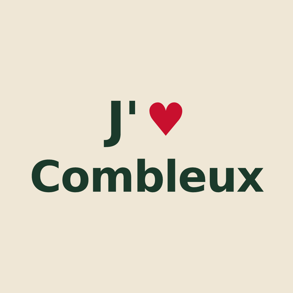 Tote bag personnalisé Combleux — design J'aime Combleux