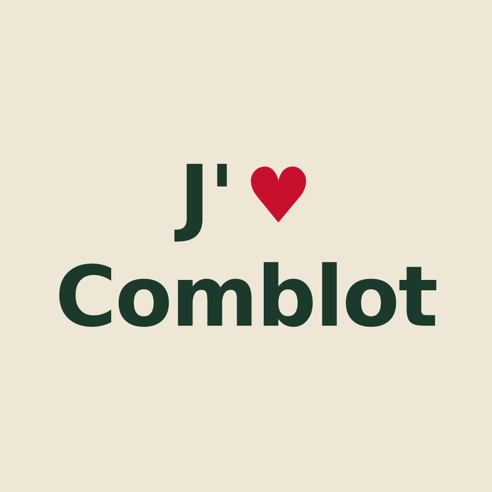 Tote bag personnalisé Comblot — design J'aime Comblot