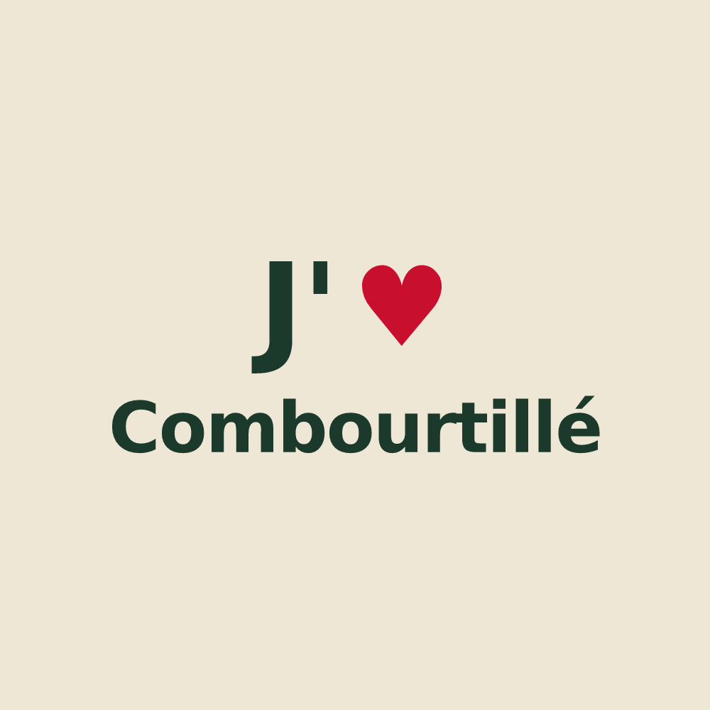 Tote bag personnalisé Combourtillé — design J'aime Combourtillé