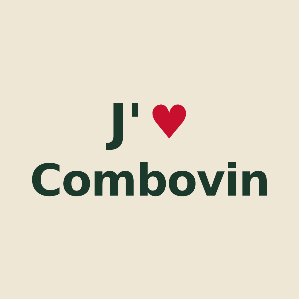 Tote bag personnalisé Combovin — design J'aime Combovin