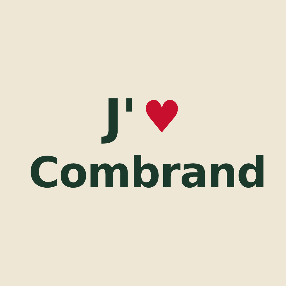 Tote bag personnalisé Combrand — design J'aime Combrand
